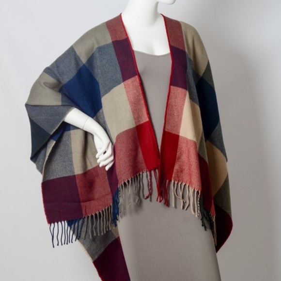 Checkered Ruana - Picture 4 of 6